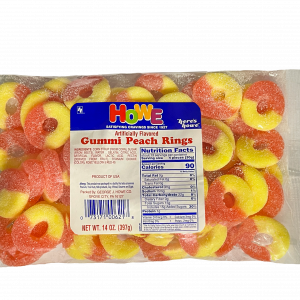 Howe Gummi Peach Rings 12/14 oz. Case