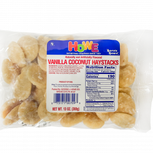 Howe Vanilla Coconut Haystacks  12/13oz. Case
