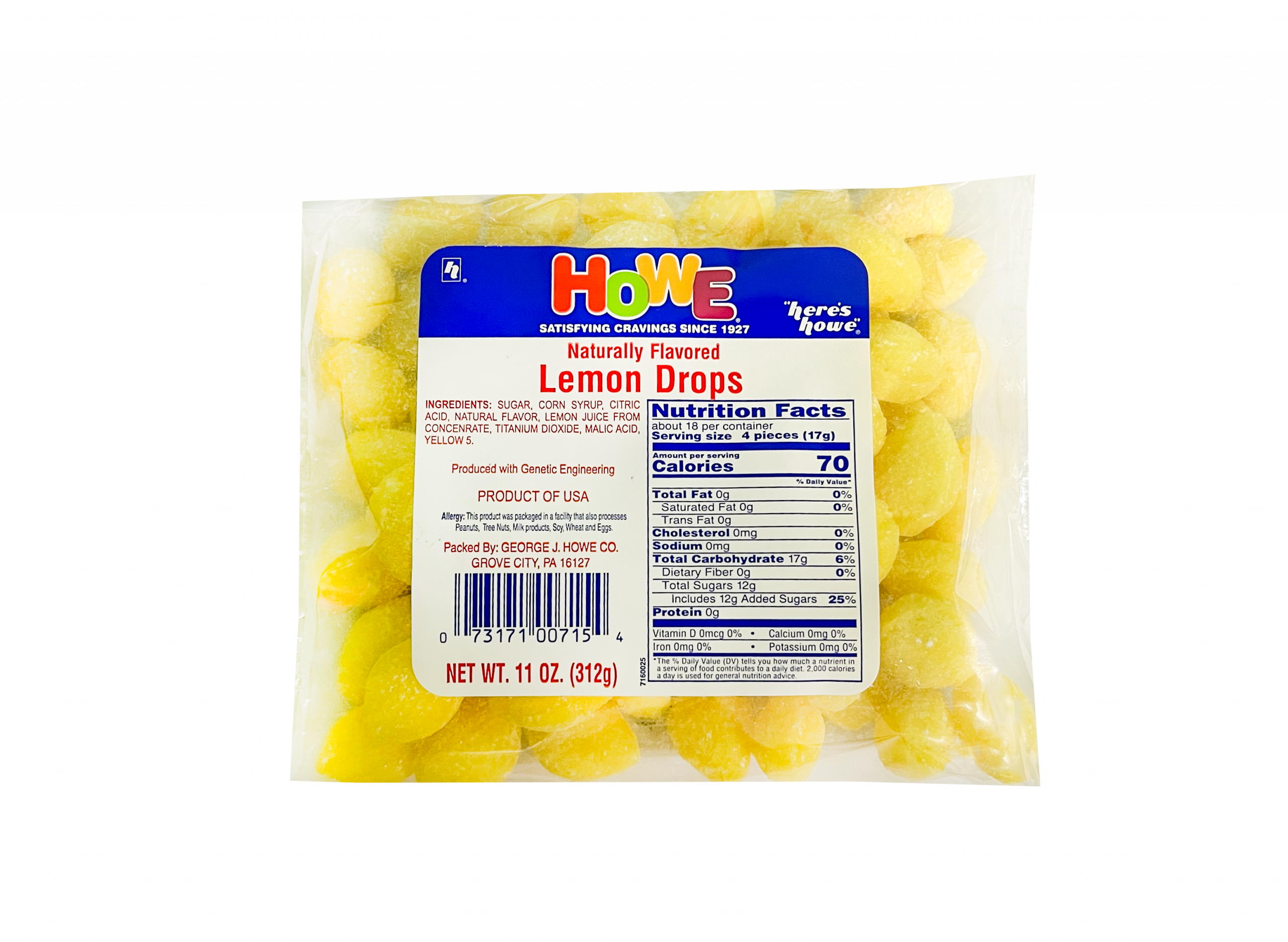 Howe Lemon Drops 12/11 OZ Case