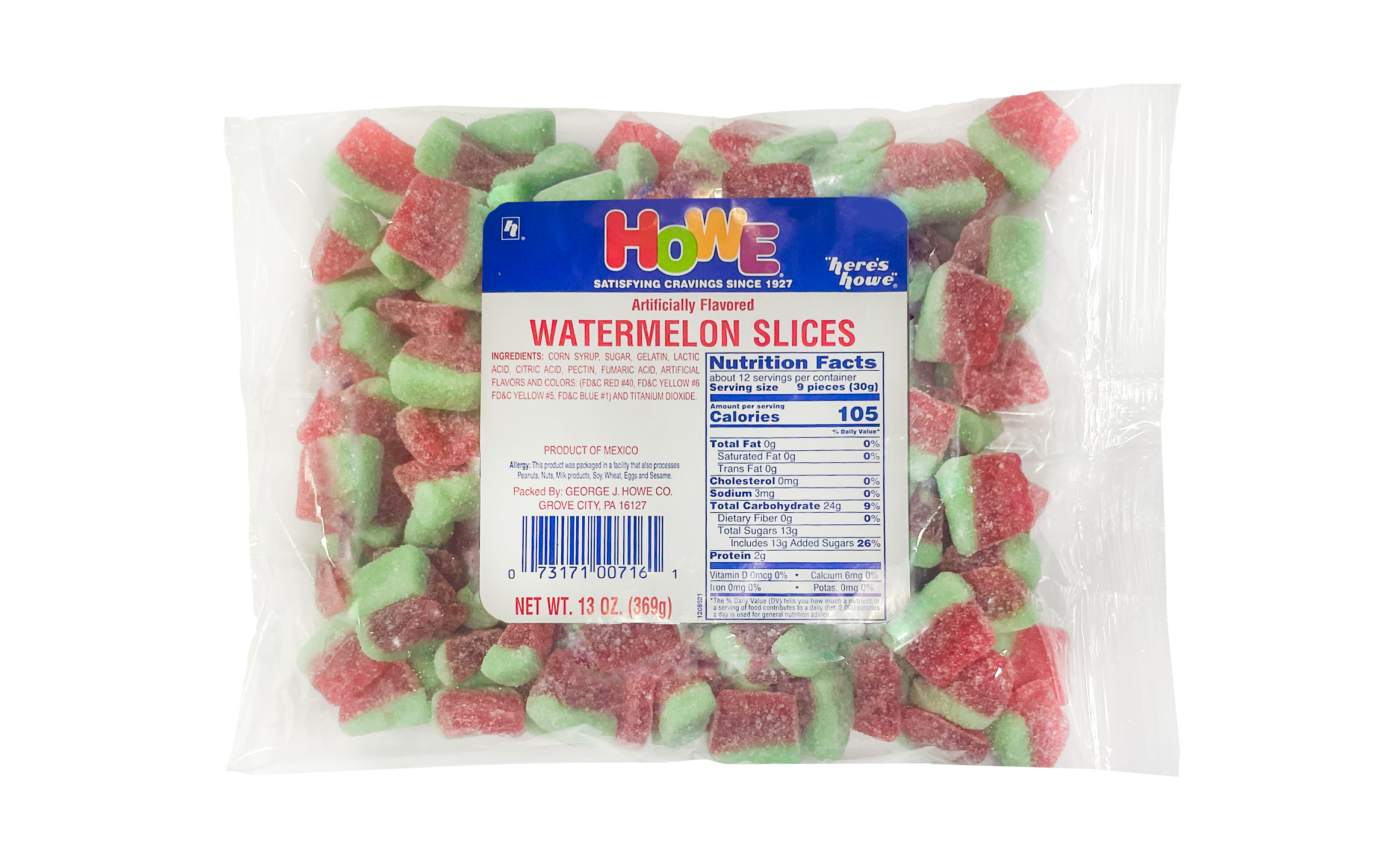 Howe Watermelon Slices 12/13 OZ Case