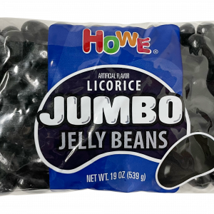 Howe Licorice Jumbo Jelly Beans, 12/19oz. Case
