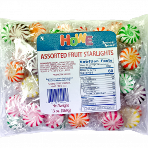 Howe Assorted Fruit Starlight Hard Candy, 12/13 oz. Case