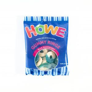 Howe Gummi Ring Blue Raspberry 12/5 OZ case