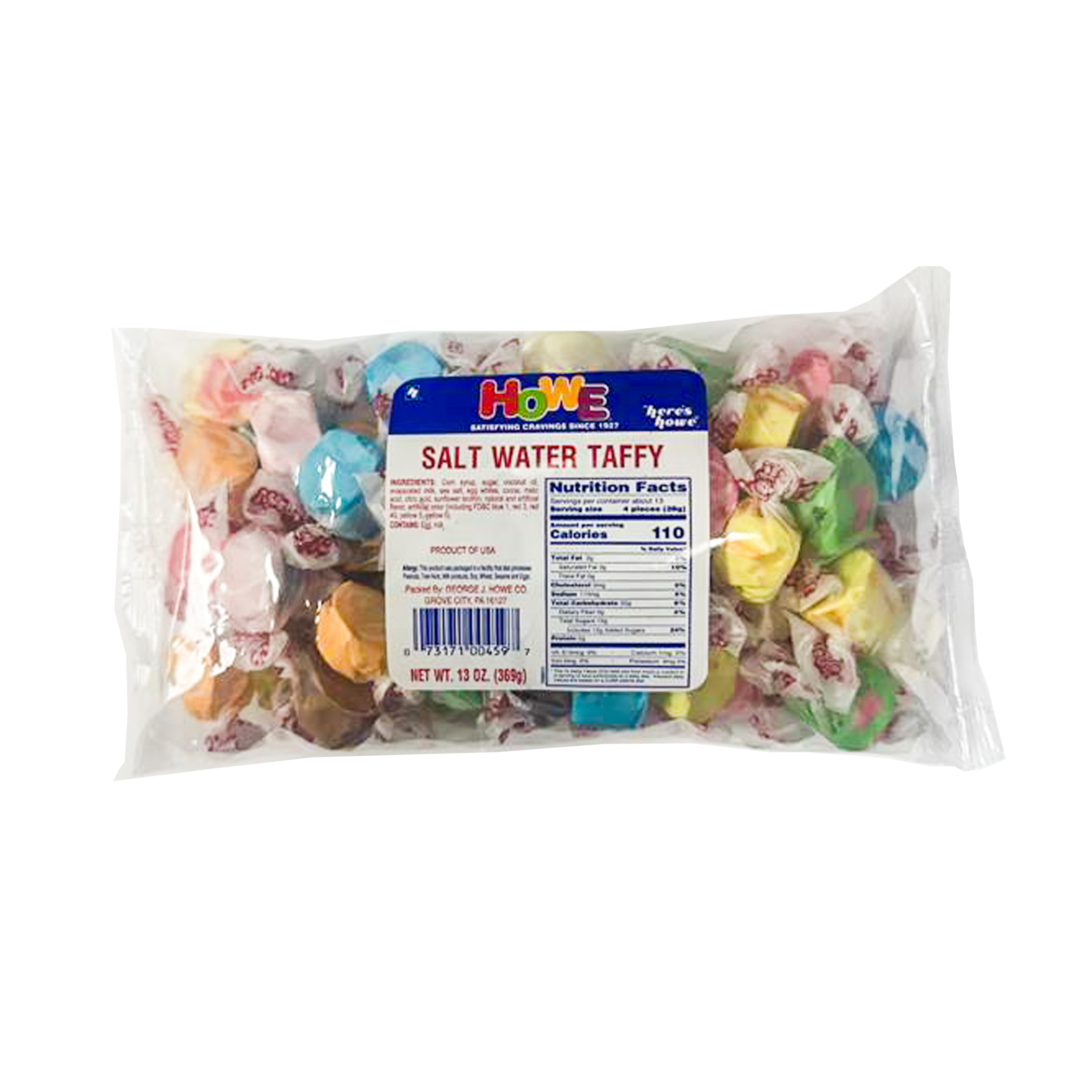 Howe Salt Water Taffy 12/13 OZ Case