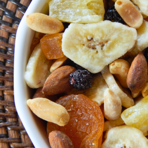 Bowl of George J. Howe Company Tropical Fruit & Nut Mix