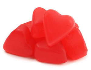 Valentine's Cherry Juju Hearts 30 LB Case