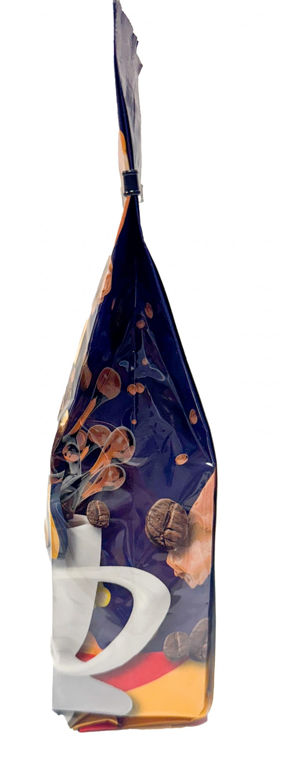 Side view of Howe Bit-O-Honey Ground Coffee Bag