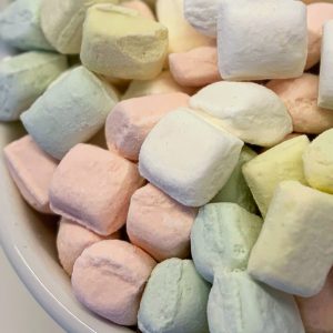 Pile of pastel colored Howe Roses' Cloud Mints
