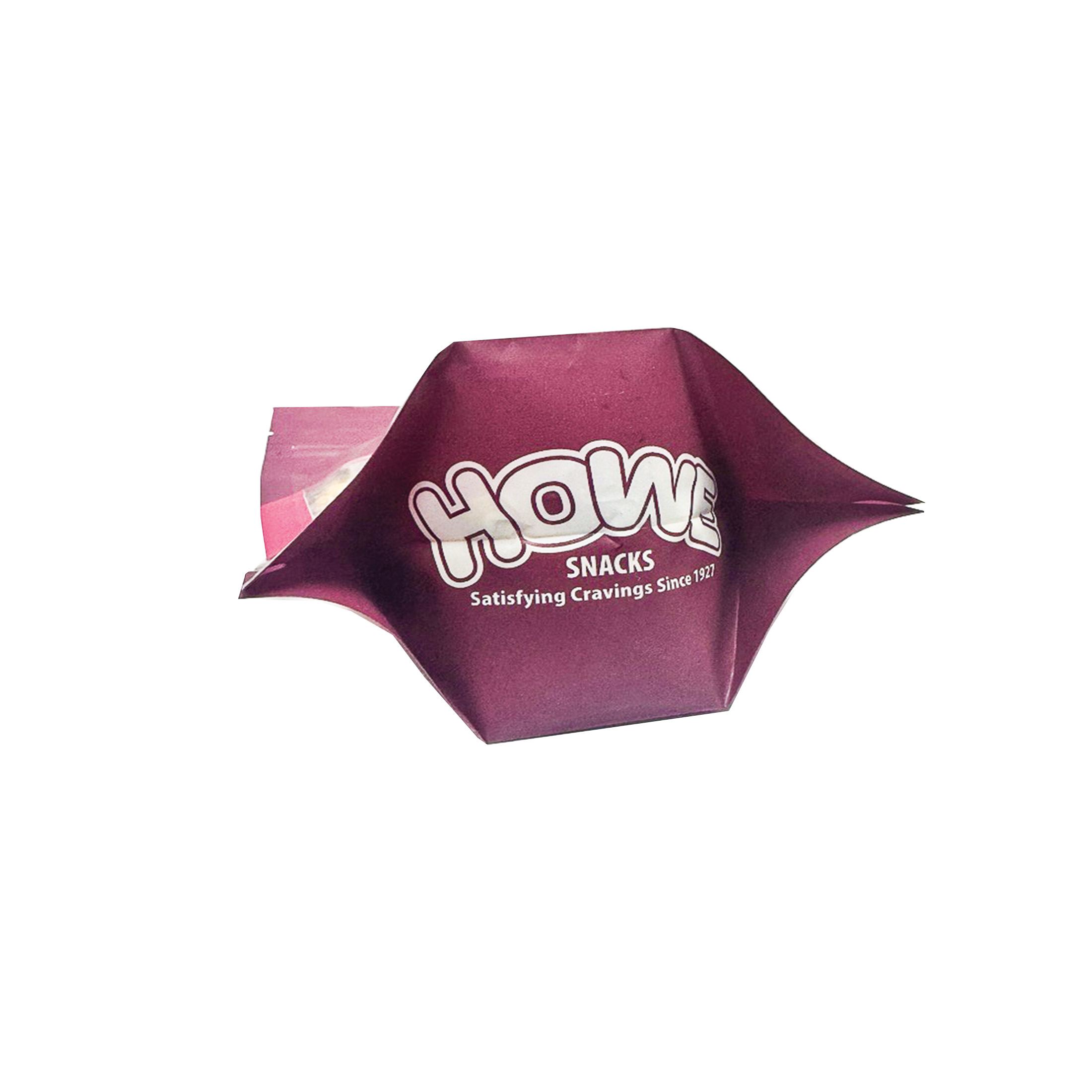 Bottom view of Howe Snacks Smoky Mountain Mix bag in maroon