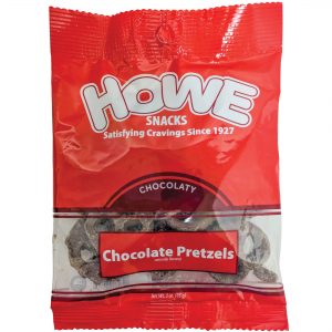 Howe Snacks - Chocolate Pretzels 12/3 OZ Case