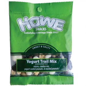 Front view of Howe Snacks' Yogurt Trail Mix Bag