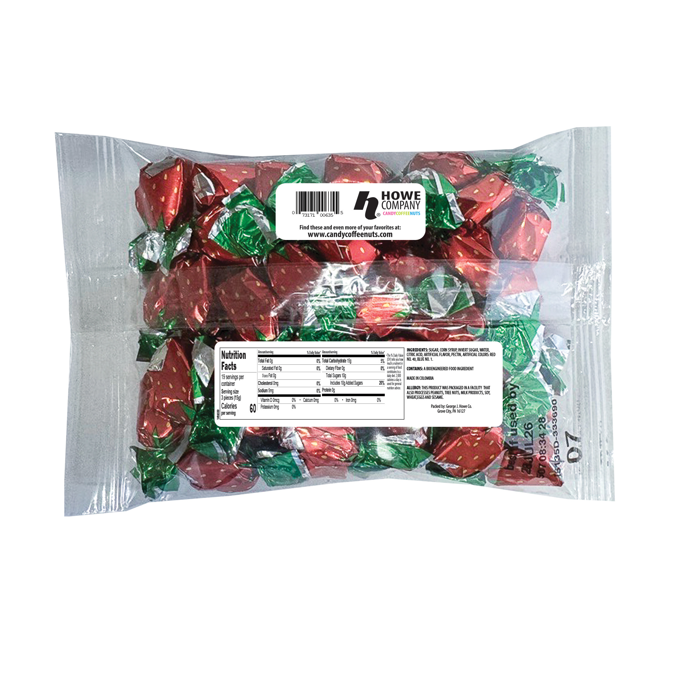 Howe Strawberry Bon Bons 12/10 OZ Case - Image 2