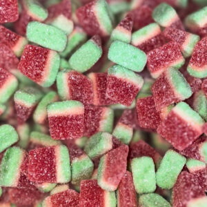 Pile of Howe's tasty Sour Wild Watermelon candy